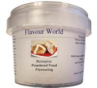 Flavour World Professional Powdered Food Flavouring 40g or 80g tubs with small dosing spoon included (40g, Bunspice)