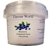 Flavour World Professional Powdered Food Flavouring 40g or 80g tubs with small dosing spoon included (40g, Blueberry)