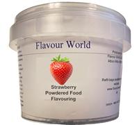 Flavour World Professional Powdered Food Flavouring 40g or 80g tubs with small dosing spoon included (40g, Strawberry)