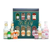 Flavoured Gin Gift Set - Premium 4x5cl Gordons Pink, Edinburgh Rhubarb and Ginger, Tanqueray, Dockyard Orange, 4x125ml Fentimans Tonic Cocktail Mixers - Gin Gifts for Women, Men, Birthday, Christmas