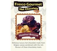 Flavoured Instant Hot Chocolate, Milk or White Chocolate, 200g, Hazelnut Brownie - Milk -