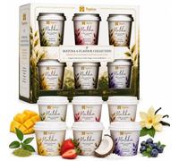 Flavoured Matcha Tea Selection Gift Set - Premium 6 x 5g Matcha Set of Strawberry, Vanilla, Mango, Coconut, Blueberry & Original Flavours - Matcha Gift Set for Birthday Gifts, Christmas