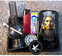 Flavoured paper Raw Smokers kit large gift set with clipper lighter, 420 set gift, smokers kit selection box (5 Piece Bong Set)