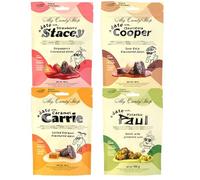 Flavoured Pitted Dates Bundle - 4 Varieties: Strawberry, Cola, Caramel & Pistachio eid gifts - No Added Sugar halal sweets, 100g Vegan Sweets Per Pack - Dates for Ramadan - Great for islamic gifts