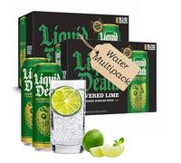 Flavoured Sparkling Water Multipack - 24 Cans x 500ml Drinking Mountain Water From the Alps. Canned Waters the Perfect Companion for any Outdoor Activity, Trip Drink (24x SEVERED LIME)
