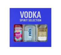 Flavoured Vodka Trio Gift Set, Absolut, Smirnoff & FRIS, Gifts | Officially Licensed, Absolut Vanilla, Smirnoff Raspberry Crush, FRIS Vodka, 3 x 5 cl Miniatures, Christmas, Gift Set