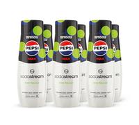 Flavours Pepsi Max Lime Sparkling Drink Mix, Soda & Fizzy Drink Maker Concentrate, Diet Pepsi with Maximum Taste & No Sugar, Official Pepsi Cola x SodaStream Syrup - 6 x 440ml Multi Pack