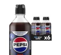 Flavours Pepsi Max Sparkling Drink Mix, Soda & Fizzy Drink Maker Concentrate, Diet Pepsi with Maximum Taste & No Sugar, Official Pepsi Cola x SodaStream Syrup - 6 x 440ml Multi Pack