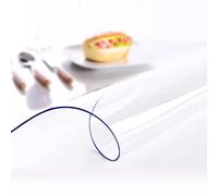 FLAVYO Transparent PVC Tablecloth Protective Cover, 1mm Thick Soft Plastic Glass Waterproof Table Protective Film, Suitable for Office Floor Mats, Chair Mats, Dressing Tables (45x160cm/18x63in)