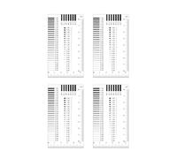 Flaw Detection Scale Cards 4PCS with Tear Resistant Coating for Industrial Component Inspection Use Defect Detection Tool Set