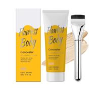 Flawless Body Concealer - Waterproof Tattoo Cover Up And Leg Makeup, Body Concealer Full Coverage With Brush, Transfer-Resistant, with Hyaluronic Acid, 50g (01# Light Brown)