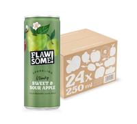 Flawsome! Lightly Sparkling Sweet & Sour Apple Juice - No Added Sugar, 100% Cold-Pressed Wonky Fruit, Guilt-Free Fizzy Drink - Perfect for Refreshment or as a Mixer (24 x 250ml)