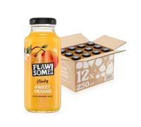 Flawsome! Orange - 12x250ml Cold-Pressed Juice - No Added Sugar, 100% Natural Pure Juice, Vegan, Not from Concentrate