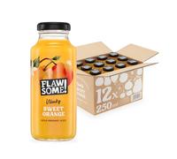 Flawsome! Orange Juice - No Added Sugar, 100% Cold-Pressed Pure Juice, Vegan Craft Juice - No Sweeteners, Not from Concentrate (12x250ml)