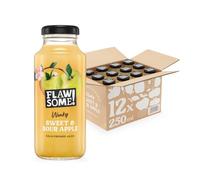 Flawsome! Sweet & Sour Apple cold-pressed juice glass 250ml-12 Pack
