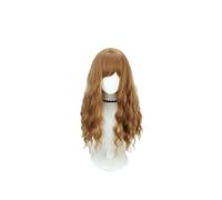 Flax Brown Long Curly Wig for Women Cosplay Costume Halloween Costume Wig
