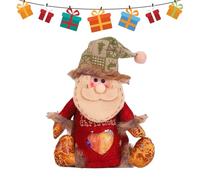Flax Christmas Apple Bags Zipper Reusable 2024 New Chritmas Eva Santa Snowman Snowflake Deer Shaped Apple Candy Bags Bulk Storages For Chritmas Party Decor