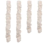 Flax Hanging Light Chain Covers Set of 4 for Room Decor | Elegant Flax Fabric Lamp Cord Covers Hide Wires and Improve Room Decor in Cream Color for Hanging Lights,