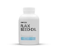 Flax Seed Oil - Omega-3, 6 & 9 Essential Fatty Acids | Heart, Brain & Joint Support | Cold-Pressed Plant Source | Conteh Sports | 60 Servings
