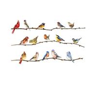 Flaxarne Birds on Branches Wall Sticker Tree and Magpie Decorative Art Decals for Living Room, Bedroom, and Nursery