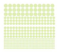 Flaxarne Glow in The Dark Circle Wall Stickers, Night Luminous Green Dots Decorative Art for Kids Bedroom Decoration (407 Pcs)