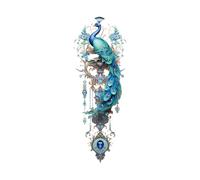 Flaxarne Peacock Art Wall Sticker Hand-Painted Decorative Vinyl for Bedroom and Living Room Accent