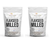 Flaxseed milled | Milled Flaxseed increases absorption of nutrients by the body | Great in shakes and for baking | UK Milled | GMO Free | Clean ingredients (Pack of 2)