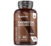 Flaxseed Oil Softgels - 180 Softgels - Cold-Pressed & Vegan Omega 3 6 9 Capsules - Fish Oil Alternative - Linseed Oil, Linoleic & Oleic Acid
