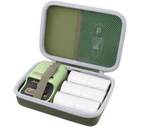 Flaxune Hard Case for Niimbot B21/B21 Pro/B1/B1 Pro Label Printer(Green) | Fits for Niimbot Label Maker,Shockproof Hard Case,Velcro partitions separate spaces,Mesh Pocket storage,Compact & Lightweight