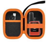 Flaxune Hard Travel Case for Garmin inReach Mini 3 Satellite Communicator | Compatible with Garmin inReach Mini 3 Plus/Mini 2, Carrying Case, Black Case+Orange Zipper
