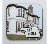 Flay Otters - Fawlty Towers Anagram - Drinks Coaster - Hardboard - 9cm x 9cm - Gloss Finish