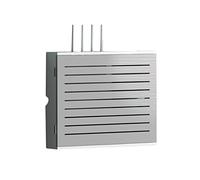 FLBT Wooden Wireless Router Storage Box Multimedia Decorative Cover Living Room Storage Holder Optical Modem Hide The Cable Socket Occlusion Box with Door/Grey/Inner Diameter 45Cm
