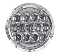 FLBZBLKASL Black/Chrome 7 Inch Led Headlight For Sportster For Softail For Dyna For Fat For Boy For DRL 7'' Auxiliary Headlights For Motorcycle Motorcycle Hi/Lo Beam Running Light(002 Chrome 1pcs)