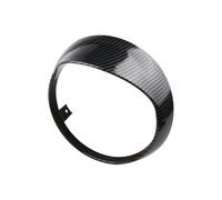 FLBZBLKASL Motorcycle Headlight Grill Motorcycle Scooter Headlight For Vespa For Primavera 150 2018-2023 Frame Cover Headlamp Protector Cover Front Light Mask(Bright carbon)