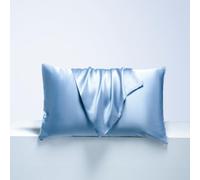 FLCA Mulberry Silk Pillowcase for Hair and Skin,Both Side Mulberry Silk, 1pc (Skyblue, Standard 50x75cm)