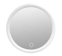 Flcivsh 1 Piece 10X Magnifying Mirror with Light Makeup Mirror with Lights Compact LED Magnified Mirror ABS for Bathroom, Bedroom, Hotel