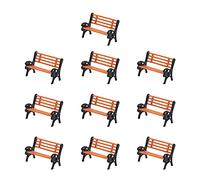 Flcivsh 10Pcs Model Train HO N O Scale 1:75 Bench Chair Model Settee Street Park Layout Plastic Crafts,Garden/Railway Layout
