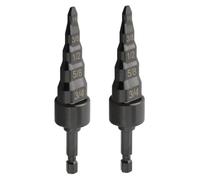 Flcivsh 2PCS Copper Tube Expander, 5 In1 Air Conditioner Copper Pipe Swaging Flaring Drill Bits Repair Tool