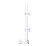 Flcivsh 35cm Acrylic Shrimp Feeder Tube Feeding Dish Bowls for Fish Tank Aquarium Shrimp Fish, with 2 Suction Cups