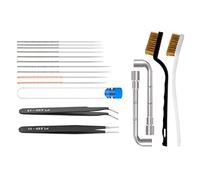 Flcivsh 3D Printer Cleaner Tool Copper Wire Brush Toothbrush Nozzle Cleaning Needle 3D Printer Parts Cleaning Tool Wrench Kit