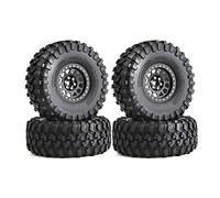 Flcivsh 4PCS 135mm Metal 2.2 Beadlock Wheel Rim Tire Set for 1/10 RC Crawler Car Axial SCX10 Wraith Capra TRX4 D90,B