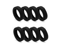 Flcivsh 8Pcs Suitcases Wheel Covers,Silicone Luggage Compartment Wheel Cover for Most 8 Spinner Wheels Black
