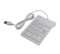 Flcivsh Mini USB Wired Numeric Keypad Numpad 18 Keys Digital Keyboard for Accounting Teller Laptop Android Notebook Tablets PC (White)