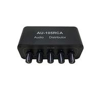 Flcivsh Stereo Audio Mixer 1 Input 5 Output Multi-Channel Audio Source Distributor Interface for Power Amplifiers