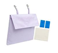 FLCPJGV 4-Piece for Small Animals, Washable Cooling Bag for Hanging on Cage, Insulated and Portable Bag with Ice Compartment, Breathable Cooling, Purple with 2 Box
