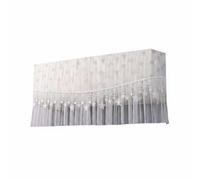 FLCPJGV Air Conditioner Cover Split Cooling Unit Curtain Dust Wind Damping Decorative Panel Linen With Embroidery suitable for living room bedroom , Off-white , Full Coverage 88