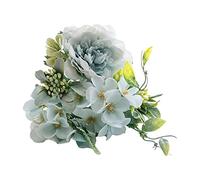 FLCPJGV Artificial Silk Flowers, Fake Leaves, Home Decorations for Parties, Blue F