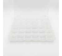 FLCPJGV Bobbin Organizer Box - Clear Sewing Thread Organizer for Bobbins - for Sewists, 36-Grid Bobbin Box
