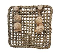 FLCPJGV Bunny Grass Mat Bedding,Chewing Toy,for Small Animals Woven Grass