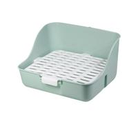 FLCPJGV Bunny Litter Cage Pan Guinea Pig Potty Tray Corner Potty Chinchilla Litter Pan Smooth Base with Buckle Design PP Build Suitable for Small Pet, Green
